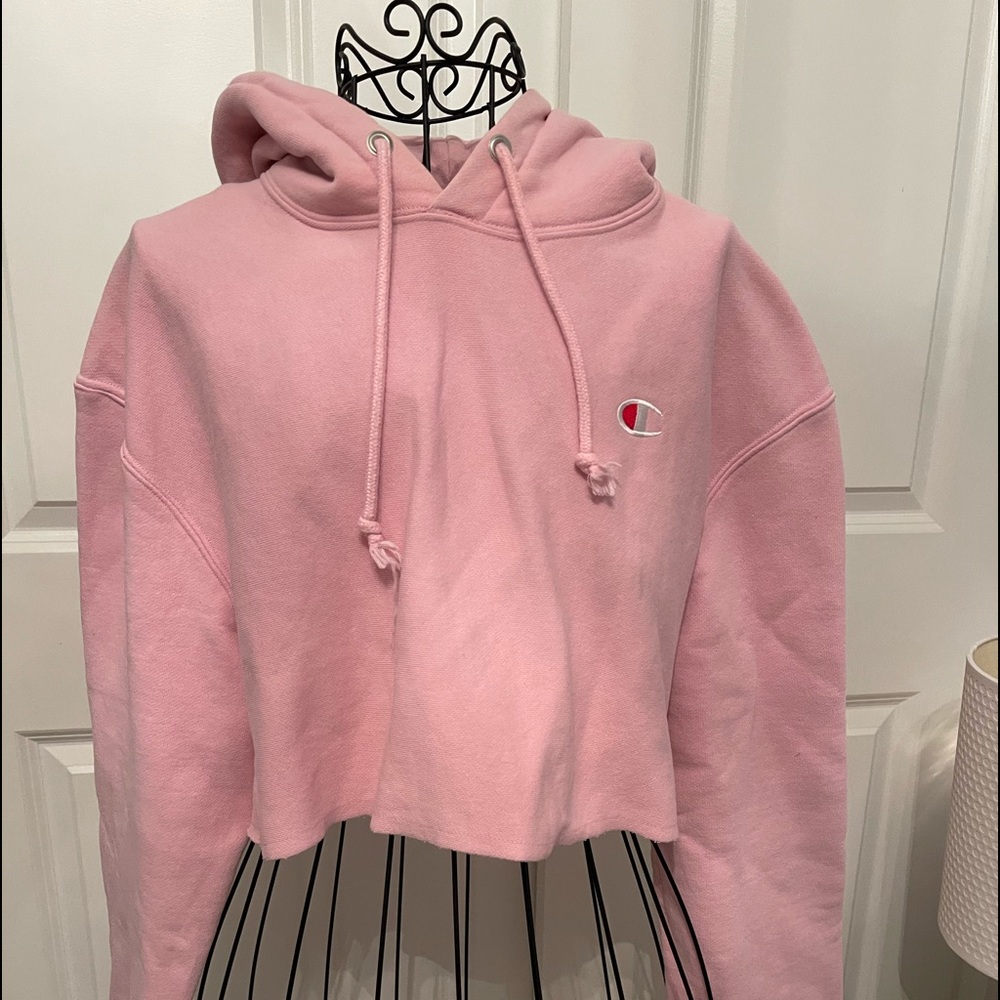 Champion pink crop sweatshirt